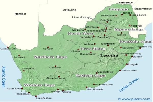 Southern Africa Places
