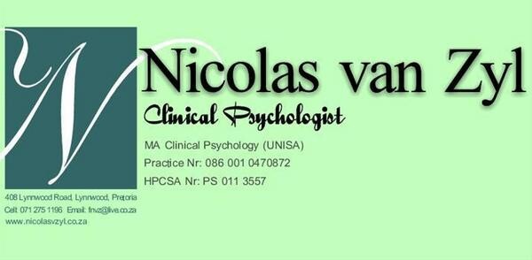 Nicolas Van Zyl - Clinical Psychologist