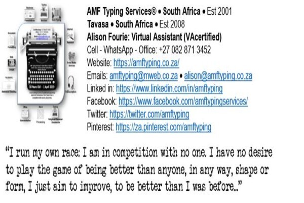 Amf Typing Services