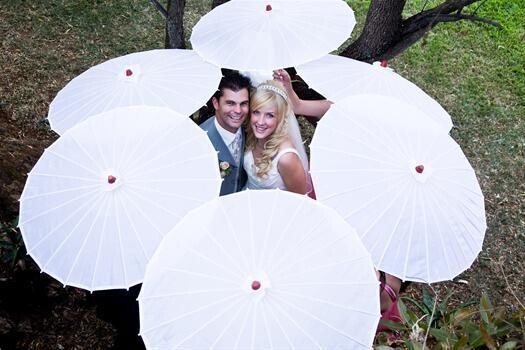 Pink Pastel Parasols & Wedding Gifts