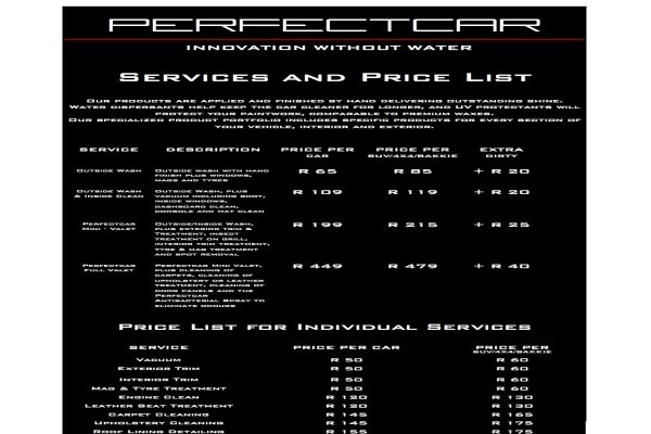 Perfectcar Eco Friendly Waterless Car Wash