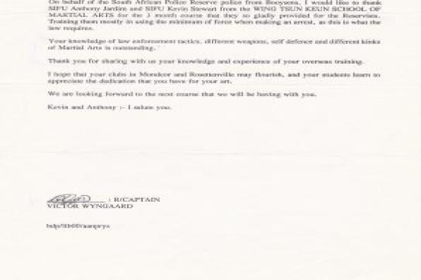 Wing Tsun Kung Fu - Self Defence Gauteng Johannesburg