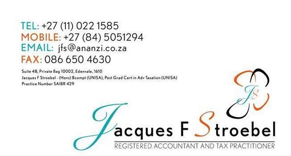 Jacques F Stroebel Ca(Sa), Registered Auditor