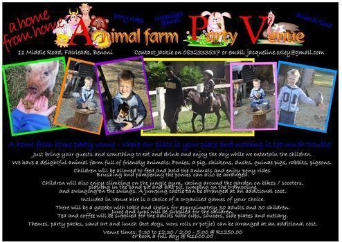 Animal Farm Kiddies Party Venue