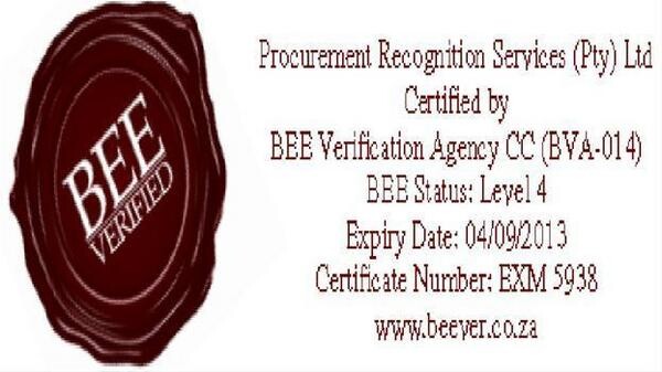 Procurement Recognition Services (Pty) Ltd