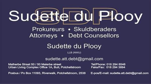 Sudette Du Plooy Attorneys • Debt Counsellors