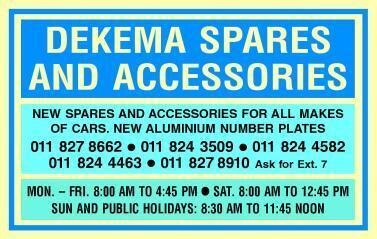 Dekema Spares & Accessories
