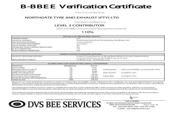 Northgate Tyre & Exhaust (Pty) Ltd