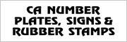 C A Number Plates Signs & Rubber Stamps