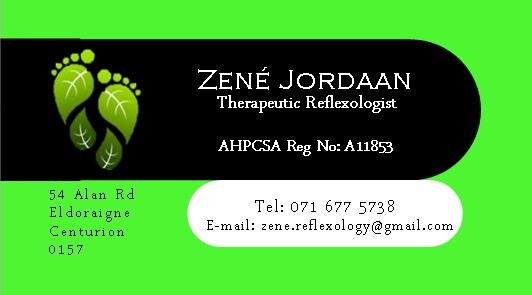 Zené Jordaan-Therapeutic Reflexologist