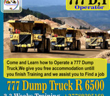 Dump Truck Operators Training Centre in North West Rustenburg  0789395160