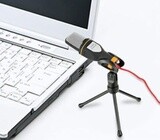 Condenser Microphone with Tripod Stand, PC/Mobile 3.5mm Jack - Q-888